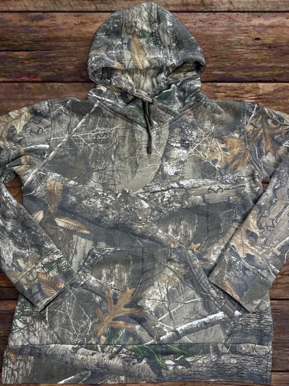 Magellan Outdoors Realtree Camo Hooded Pullover - Green, Brown, Gray